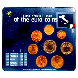 Italia. 2002. Blister de 8 Monedas (SC)