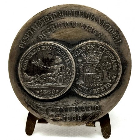 Medalla Conmemorativa del Primer Centenario de la Peseta como Unidad Monetaria (EBC) 50mm