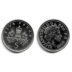 (988) Gran Bretaña. 2005. 5 Pence (SC-)