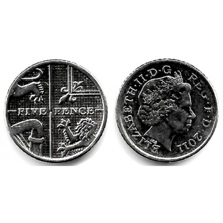 (1109d) Gran Bretaña. 2011. 5 Pence (SC-)