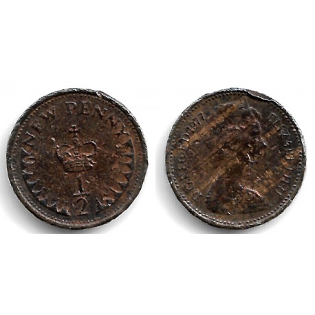 (914) Gran Bretaña. 1977. Half New Penny (RC)
