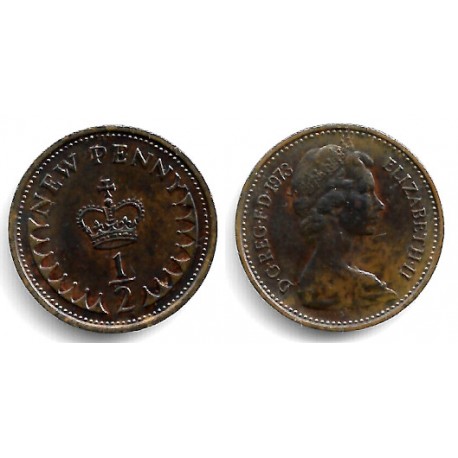 (914) Gran Bretaña. 1973. Half New Penny (EBC)