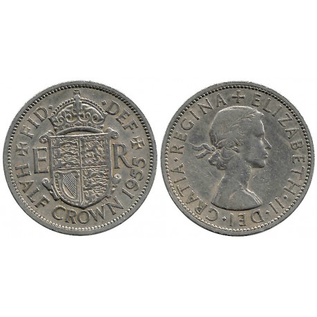 (907) Gran Bretaña. 1955. Half Crown (BC+)