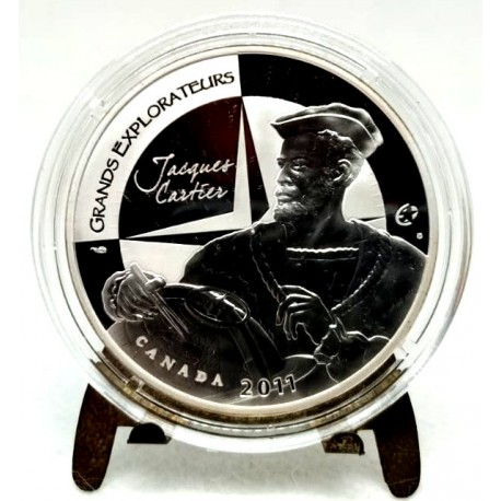 Francia. 2011. 10 Euro (Proof) (Plata) Jacques Cartier