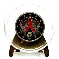 Francia. 2014. 2 Euro (Proof) Lucha contra el Sida