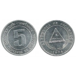 (28) Nicaragua. 1974. 5 Centavos (SC-)