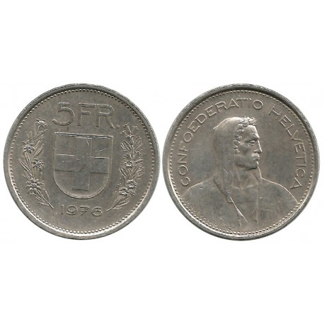(40a.1) Suiza. 1974. 5 Francs (MBC)