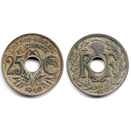 (867a) Francia. 1920. 25 Centimes (MBC-)