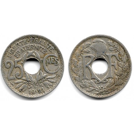 (867a) Francia. 1921. 25 Centimes (MBC-)
