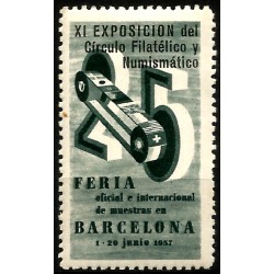 Feria Oficial de Internacional de Muestras en Barcelona. Año 1957. XI Exposición (Nuevo, con señal de fijasellos)