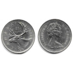 (62b) Canadá. 1974. 25 Cents (MBC)