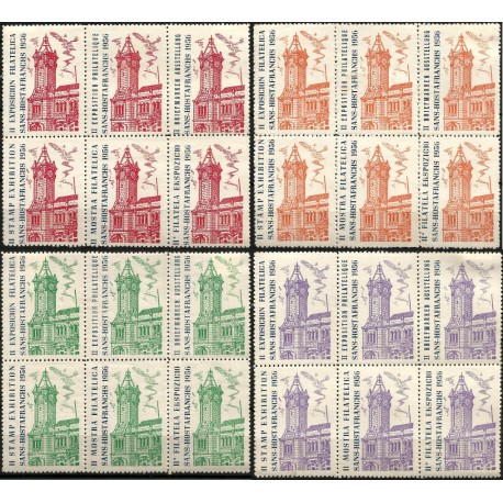 II Exposición Filatélica. Sans-Hostafranchs. Año 1956 (Nuevo, con señal de fijasellos)