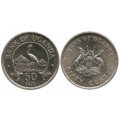 (4a) Uganda. 1976. 50 Cents (SC)