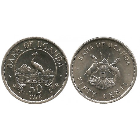 (4a) Uganda. 1976. 50 Cents (SC)