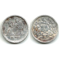 (153a.2) Guatemala. 1889. 1 Real (MBC-) (Plata)