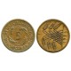 (39) Imperio Alemán (Weimar). 1925(E). 5 Pfennig (MBC) Variante Reverso Girado