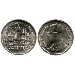 (Y219) Tailandia. 2001(2544). 5 Baht (SC)