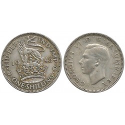 (854) Gran Bretaña. 1945. 1 Shilling (MBC) (Plata)