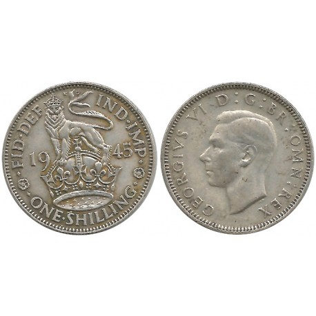 (854) Gran Bretaña. 1945. 1 Shilling (MBC) (Plata)