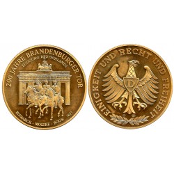Medalla 200 Años de la Puerta de Brandenburgo (EBC+) 40mm