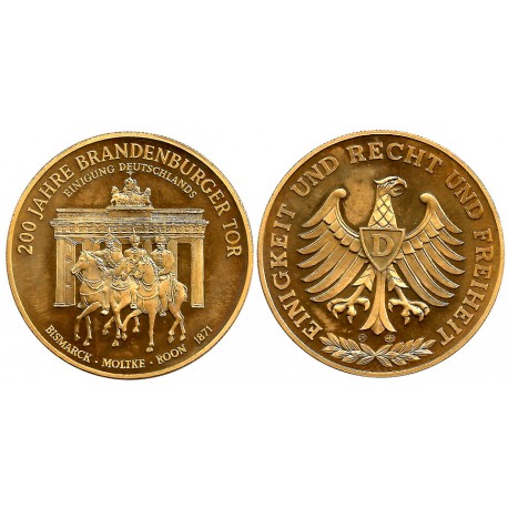 Medalla 200 Años de la Puerta de Brandenburgo (EBC+) 40mm