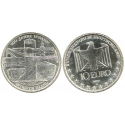 Alemania. 2002(D). 10 Euro (SC-) (Plata)
