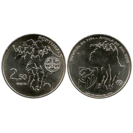 Portugal. 2010. 2,50 Euro (SC) Mundial Sudáfrica