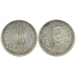 Alemania. 2011(G). 10 Euro (SC) (Plata)