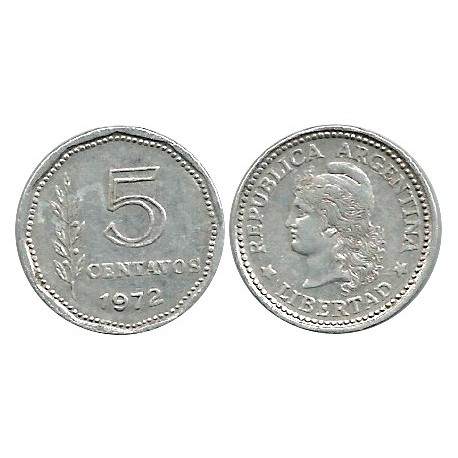 (65) Argentina. 1972. 5 Centavos (MBC)