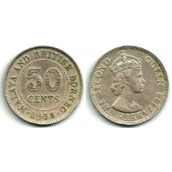 (4.1) Malaya & Borneo Británica. 1955. 50 Cents (MBC)