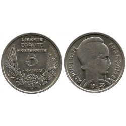 (887) Francia. 1933. 5 Francs (EBC)