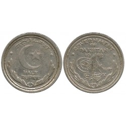 (6) Pakistán. 1948. Half Rupee (MBC-)