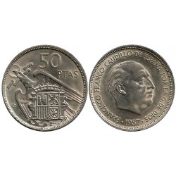 Estado Español. 1957*(58). 50 Pesetas (MBC+)