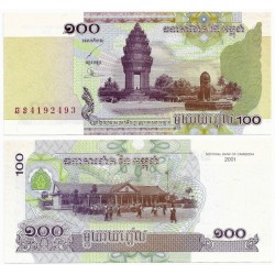 (53a) Camboya. 2001. 100 Riels (SC)