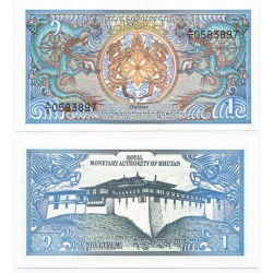(12b) Bhutan. 1986. 1 Ngultrum (SC)