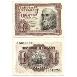 Estado Español. 1953. 1 Peseta (EBC-) Serie I