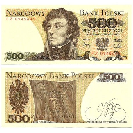 (145d) Polonia. 1982. 500 Zlotych (SC)