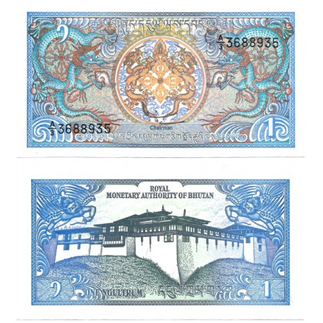 (12b) Bhutan. 1986. 1 Ngultrum (SC)