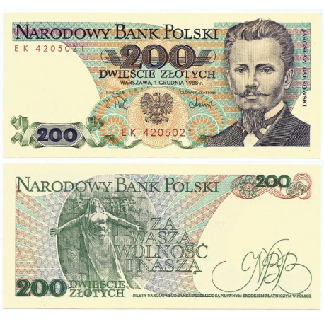 (144c) Polonia. 1988. 200 Zlotych (SC)