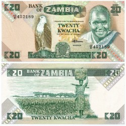 (27e) Zambia. 1980-88. 20 Kwacha (SC)