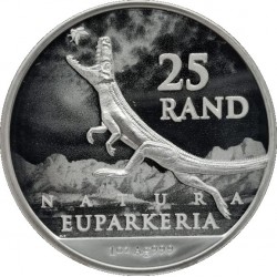 Sudáfrica. 2019. 25 Rand (Proof) (Plata) Arcosaurio, 1 Oz. .999