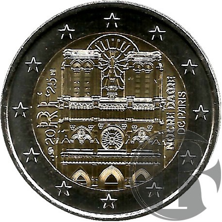 Francia. 2025. 2 Euro (SC) Notre Dame