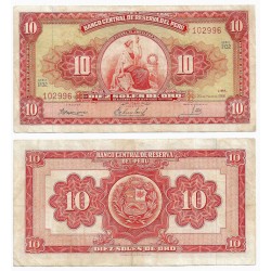 (84a) Perú. 1966. 10 Soles de Oro (MBC-)