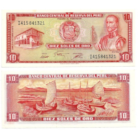 (106) Perú. 1975. 10 Soles de Oro (SC)