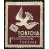 Viñeta Conm. I Exposición Filatélica. Tortosa (Nuevo, con señal de fijasellos)