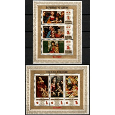 Burundi. 1969. Hojas Conmemorativas (Nuevo) Navidad