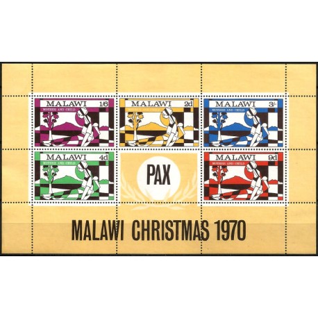 Malaui. 1970. Hoja Conmemorativa (Nuevo) Navidad