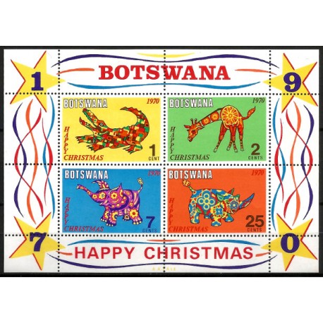 Botswana. 1970. Hoja Conmemorativa (Nuevo) Navidad