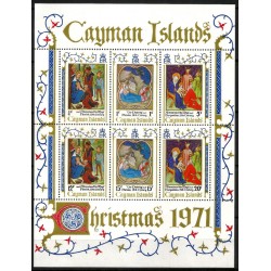 Islas Caimán. 1971. Hoja Conmemorativa (Nuevo) Navidad