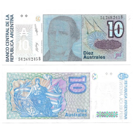 (325b) Argentina. 1985-89. 10 Australes (SC)